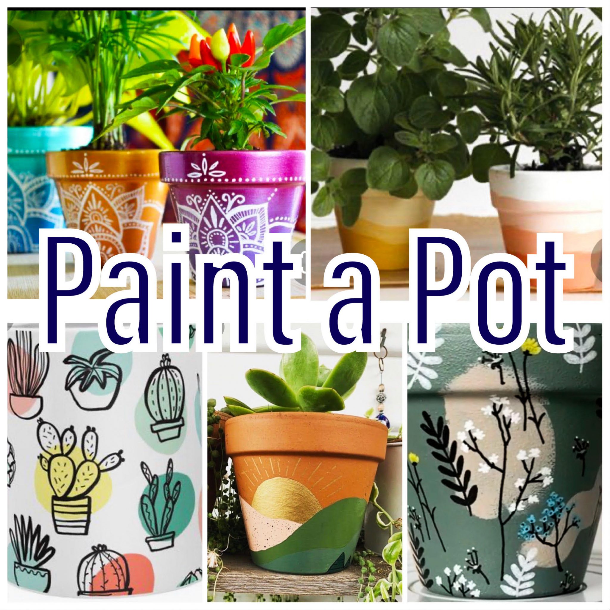 Sippin' Series Paint a Pot Burlington Paint and Sip Studio