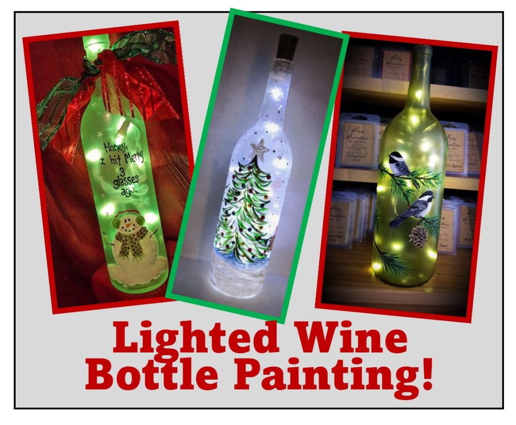 Lighted Wine Bottle Painting Burlington Paint And Sip Studio   Bottle 1024x844 